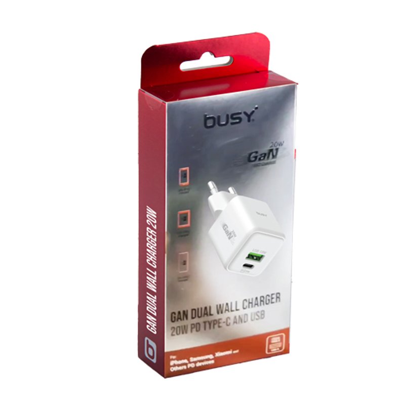 BUSY Dvojni USB punjač 20W GAN