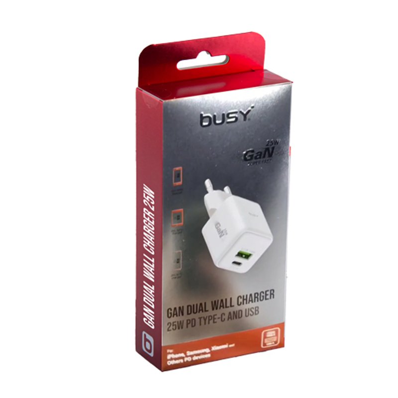 BUSY Dvojni USB punjač 25W GAN