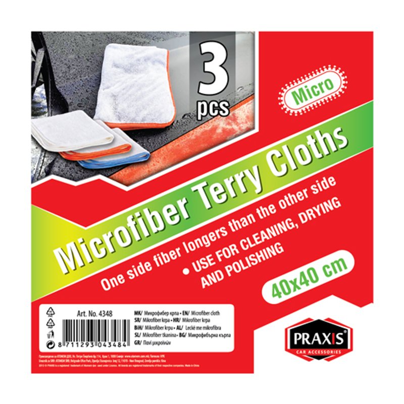 PRAXIS Mikrofiber krpa bela 3 kom