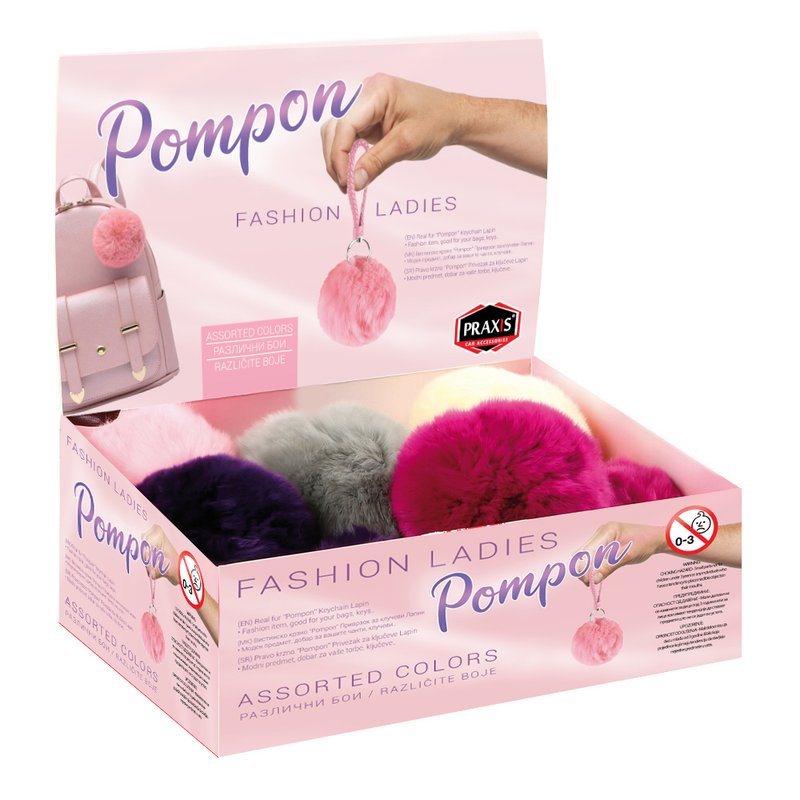 PRAXIS Privezak za ključeve Pompon 12k displej