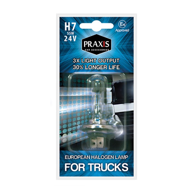 PRAXIS Sijalica halogen H7 24V 55vv blis
