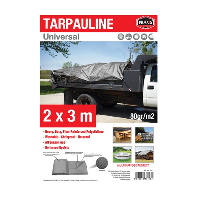 PRAXIS Zaštitna cerada-tarpaulin 2x3m 80gr.