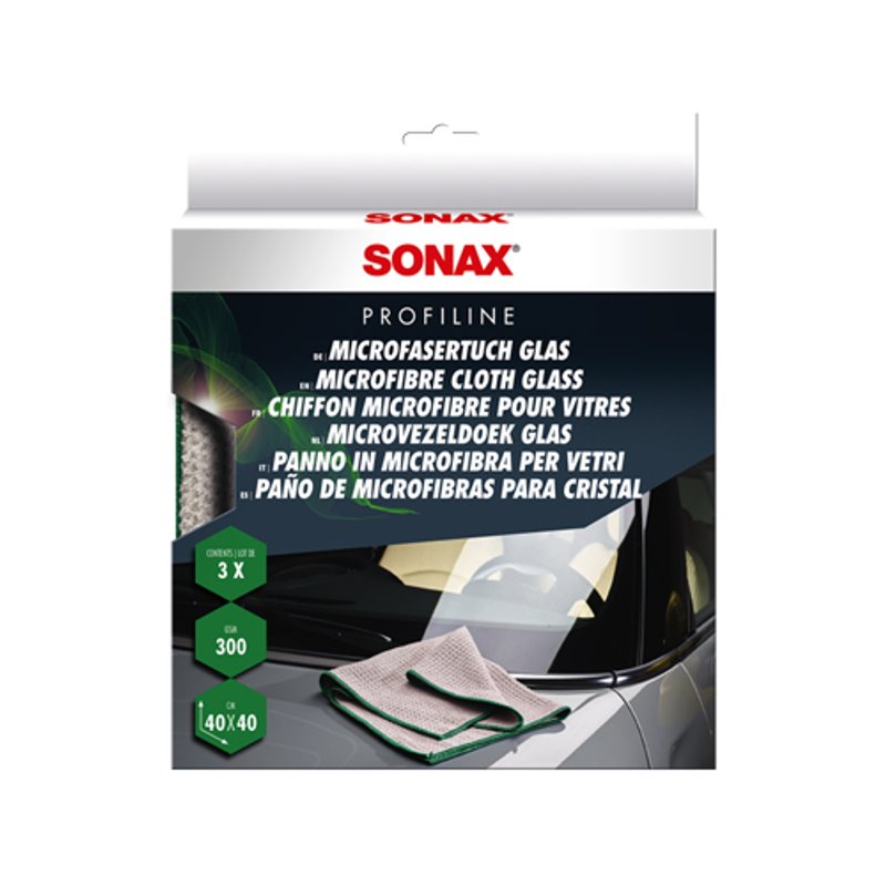 SONAX Mikrofiber krpe za staklo 3 kom